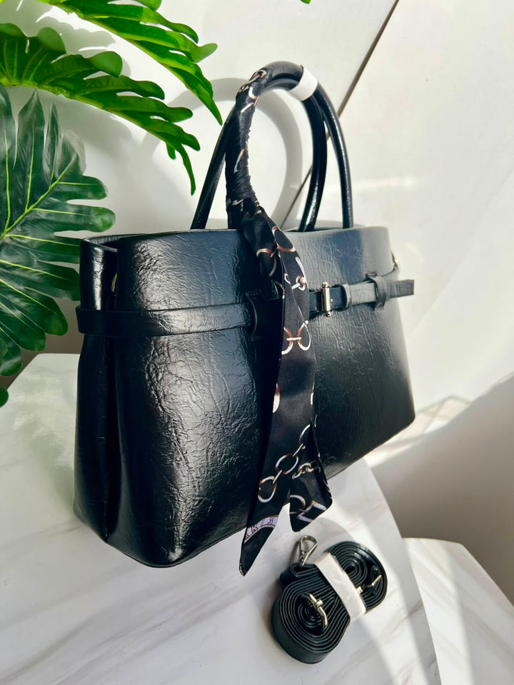 OOYAA Lavender Suede & Leather Bag
